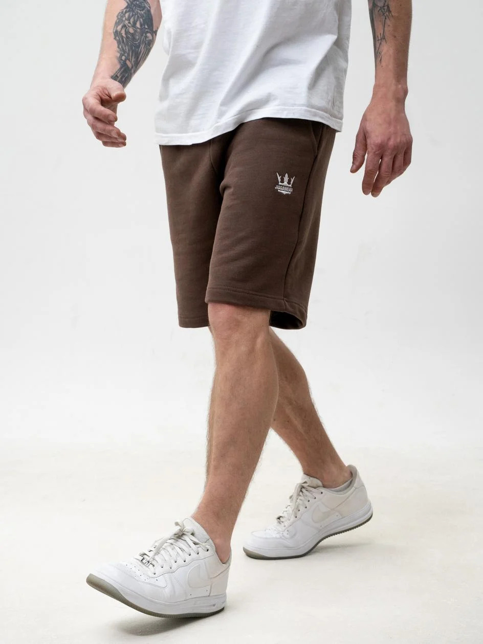 Brązowe dresowe spodenki męskie premium Jigga Wear