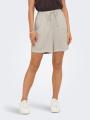 Krótkie Spodenki Materiałowe Szare Only Onlsiesta Hw Belt Lin Bl Shorts