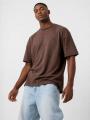T-shirt Oversize Męski Brązowy Jigga Wear Small Written Tag