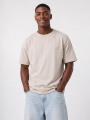 T-shirt Oversize Męski Beżowy Jigga Wear Small Written Tag