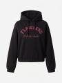 Bluza Z Kapturem Boxy Damska Czarna Only OnlVictory LS Boxy String Hood