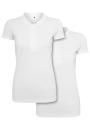 Zestaw 2 Koszulek Polo z Krótkim Rękawem  Damskich Biały Build Your Brand BY024A No Logo