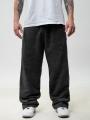 Spodnie Dresowe Baggy Męskie Czarne Jigga Wear Small Written Tag