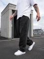 Spodnie Dresowe Baggy Męskie Czarne Jigga Wear Small Written Tag