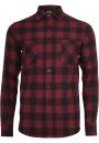 Koszula Z Długim Rękawem Męska Czarna Urban Classics TB297 Flanelowa