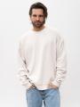 Bluza Bez Kaptura Oversize Męska Beżowa Nike Club Fleece