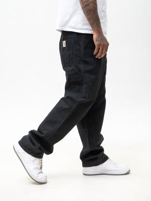Szerokie Spodnie Jeansowe Męskie Czarne Carhartt WIP Single Knee