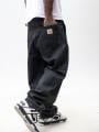 Szerokie Spodnie Jeansowe Męskie Czarne Carhartt WIP Single Knee Dearborn