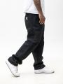 Szerokie Spodnie Jeansowe Męskie Czarne Carhartt WIP Single Knee Dearborn