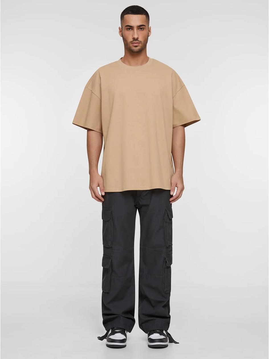 【BAON】[unisex] Mascy jorge banding pants Szerokie Spodnie Materiałowe Bojówki Męskie Szare MJ