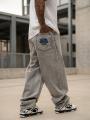 Spodnie Jeansowe Super Baggy Męskie Szare Jigga Wear New Outline