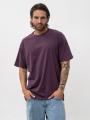 T-Shirt Oversize Męski Ciemny Fioletowy UrbanCity No Logo