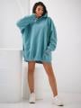 Bluza Z Kapturem Super Oversize Damska Zielona Natural Side Haft Logo