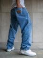 Spodnie Jeansowe Super Baggy Męskie Niebieskie Jigga Wear New Outline