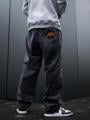 Spodnie Jeansowe Super Baggy Męskie Czarne Sprane Jigga Wear New Outline