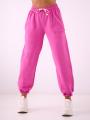 Spodnie Dresowe Baggy Damskie Różowe Natural Side Basic Logo