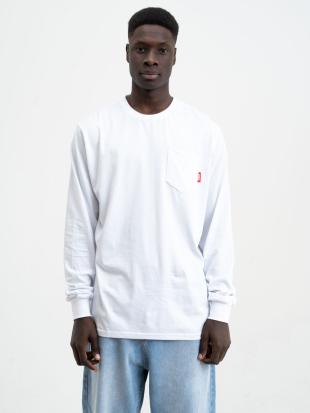 Men’s CB Typography LongSleeve Longsleeve Z Nadrukiem Męski Biały Prosto Flazz