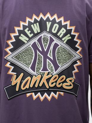 トップス Drug dealer shirt Jungle NewYork Yankees Koszulka Z Krótkim Rękawkiem Męska Fioletowa 47 Brand New