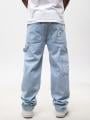 Spodnie Jeansowe Baggy Męskie Błękitne Karl Kani KK Retro Workwear