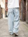 Spodnie Jeansowe Super Baggy Cargo Męskie Sprane Jasne Niebieskie Jigga Wear Base