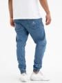 Spodnie Jogger Jeansowe Męskie Jasne Niebieskie Good Luck Name