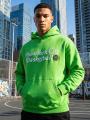 Bluza Z Kapturem Męska Zielona K1X NYC BB