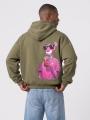 Bluza Z Kapturem Oversize Męska Khaki Vintage Jigga Wear G Panther Heavy