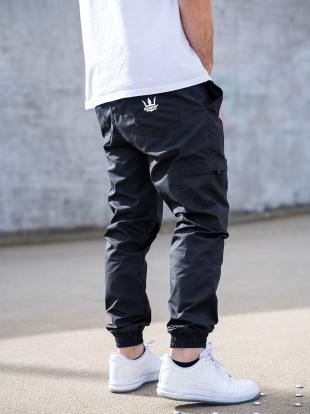 Spodnie Materiałowe Jogger Bojówki Ze Ściągaczem Granatowe