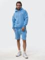 Komplet Dresowy Bluza I Krótkie Spodenk Męski Jasny Niebieski Lucky Dice Small Dice