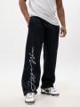 Pánské černé tepláky s nápisem Jigga Wear Baggy Sweatpants