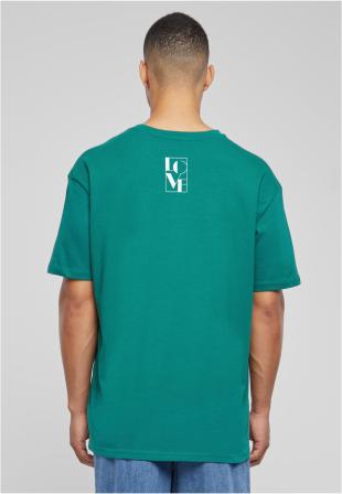 トップス BIG PRINT LOGO TEE Koszulka Z Krótkim Rękawem Oversize Męska Zielona Merchcode