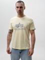 Koszulka Z Krótkim Rękawem Męska Żółta Alpha Industries Basic