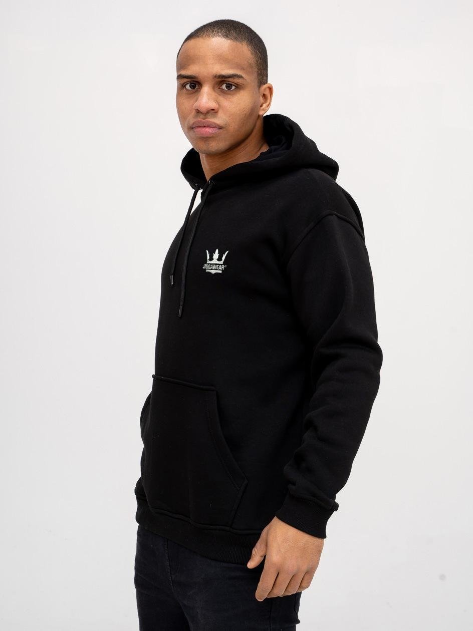  Man LIVE 2020-2021「Man in the 」 Bluza Z Kapturem Oversize Męska Czarna Jigga Wear Small Logo