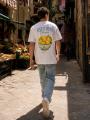 Koszulka Z Krótkim Rękawem Oversize Męska Biała Jigga Wear Lemon