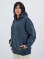 Bluza Z Kapturem Oversize Damska Grafitowa Natural Side Compass