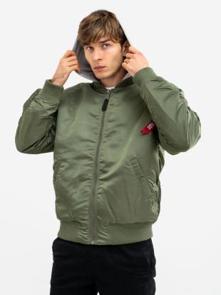 Kurtka Bomberka Męska Zielona Alpha Industries MA-1 ZH Back EMB