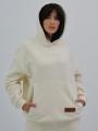 Bluza Z Kapturem Oversize Damska Kremowa Natural Side Compass
