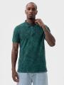 Koszulka Polo Z Krótkim Rękawem Męska Zielona Z Efektem Sprania MyStars Embroidery Logo