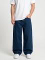 Spodnie Jeansowe Baggy Ciemne Niebieskie Męskie i8 Denim