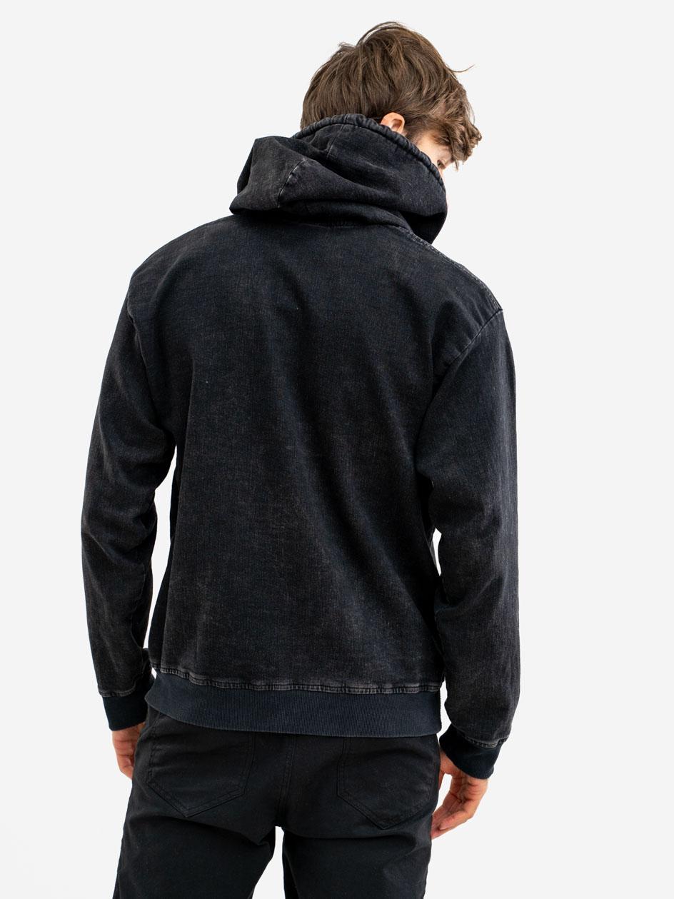 Bluza Z Kapturem Męska Marmurkowa Czarna Jigga Wear Mini