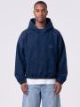 Bluza Z Kapturem Oversize Męska Ciemna Niebieska Jigga Chill
