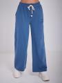 Spodnie Dresowe Damskie Niebieskie Natural Side Comfort Loose Fit