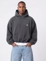 Bluza Z Kapturem Oversize Męska Ciemna Szara Jigga Chill