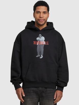 Bluza z Kapturem Męska Oversize Czarna Upscale Biggie Smalls