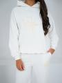 Bluza Z Kapturem Oversize Damska Kremowa Natural Side Big Compass