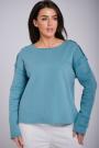Bluza Bez Kaptura Oversize Damska Jasna Zielona Natural Side Reverse