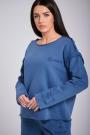 Bluza Bez Kaptura Oversize Damska Niebieska Natural Side Reverse