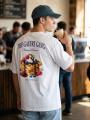 T-Shirt Oversize Męski Biały MyStars Raspberry Gaufre