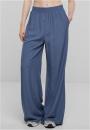 Spodnie Materiałowe Wide Leg Damskie Niebieskie TB5996 Urban Classics