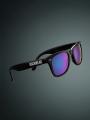 Okulary Przeciwsłoneczne Wayfarer Czarne / Niebieskie Jigga Wear Z Filtrem UV 400 Name